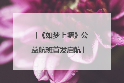 《如梦上塘》公益航班首发启航