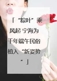 “粽叶”乘风起 宁海为千年端午民俗植入“新姿势”