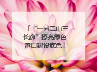 “一园二山三长廊”擦亮绿色港口建设底色