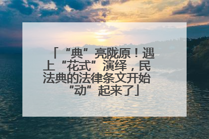 “典”亮陇原！遇上“花式”演绎，民法典的法律条文开始“动”起来了