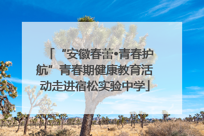 “安徽春蕾•青春护航”青春期健康教育活动走进宿松实验中学