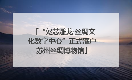 “彣芯雕龙·丝绸文化数字中心”正式落户苏州丝绸博物馆