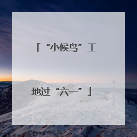 “小候鸟”工地过“六一”