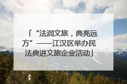 “法润文旅，典亮远方”——江汉区举办民法典进文旅企业活动