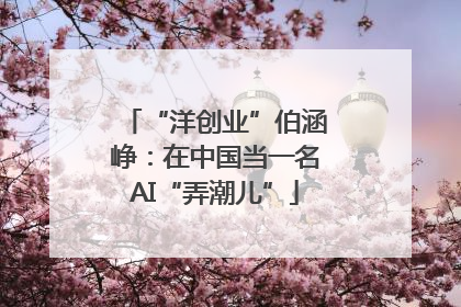 “洋创业”伯涵峥：在中国当一名AI“弄潮儿”