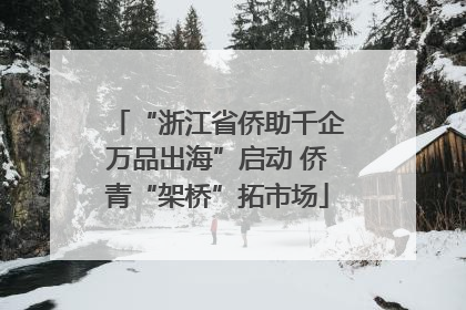“浙江省侨助千企万品出海”启动 侨青“架桥”拓市场