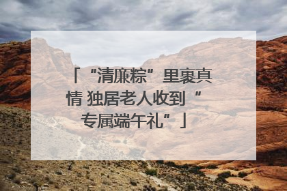 “清廉粽”里裹真情 独居老人收到“专属端午礼”