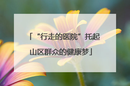 “行走的医院”托起山区群众的健康梦