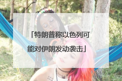 特朗普称以色列可能对伊朗发动袭击