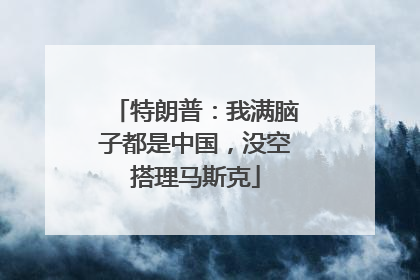 特朗普：我满脑子都是中国，没空搭理马斯克