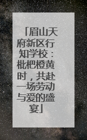 眉山天府新区行知学校：枇杷橙黄时，共赴一场劳动与爱的盛宴
