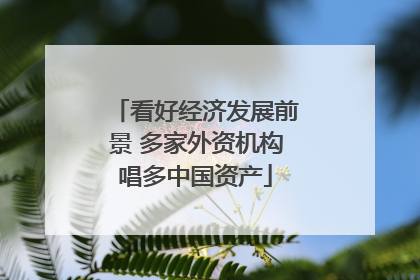 看好经济发展前景 多家外资机构唱多中国资产