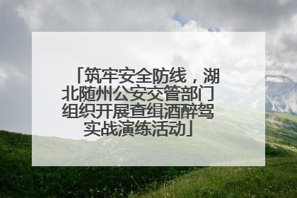 筑牢安全防线，湖北随州公安交管部门组织开展查缉酒醉驾实战演练活动