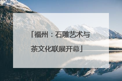 福州：石雕艺术与茶文化联展开幕