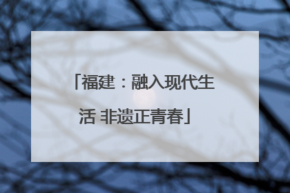 福建：融入现代生活 非遗正青春