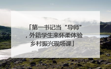 第一书记当“导师”，外籍学生来怀柔体验乡村振兴现场课