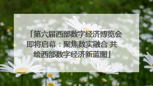 第六届西部数字经济博览会即将启幕：聚焦数实融合 共绘西部数字经济新蓝图
