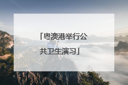 粤澳港举行公共卫生演习