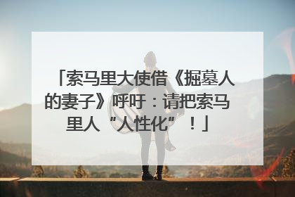 索马里大使借《掘墓人的妻子》呼吁：请把索马里人“人性化”！