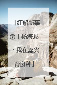 红船新事⑦丨杨海龙：我在嘉兴育良种