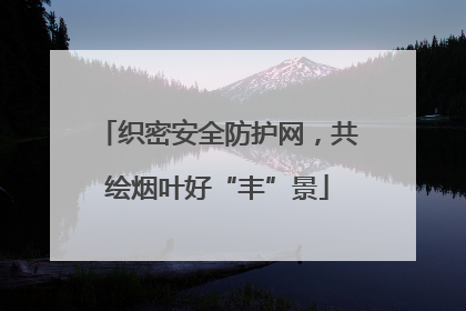 织密安全防护网，共绘烟叶好“丰”景