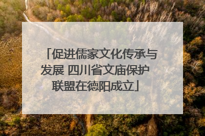 促进儒家文化传承与发展 四川省文庙保护联盟在德阳成立