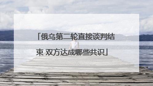 俄乌第二轮直接谈判结束 双方达成哪些共识