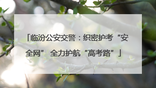 临汾公安交警：织密护考“安全网” 全力护航“高考路”