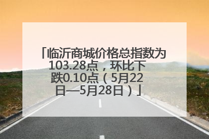 临沂商城价格总指数为103.28点，环比下跌0.10点（5月22日—5月28日）