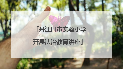 丹江口市实验小学开展法治教育讲座