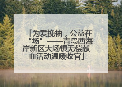 为爱挽袖，公益在“场”——青岛西海岸新区大场镇无偿献血活动温暖收官