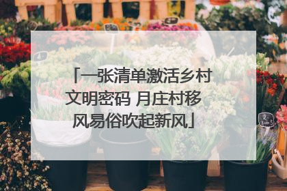 一张清单激活乡村文明密码 月庄村移风易俗吹起新风