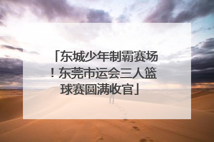 东城少年制霸赛场！东莞市运会三人篮球赛圆满收官