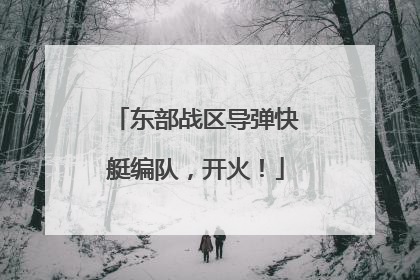 东部战区导弹快艇编队，开火！