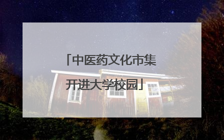 中医药文化市集开进大学校园