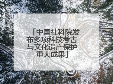 中国社科院发布多项科技考古与文化遗产保护重大成果