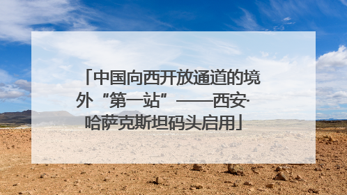 中国向西开放通道的境外“第一站”——西安·哈萨克斯坦码头启用