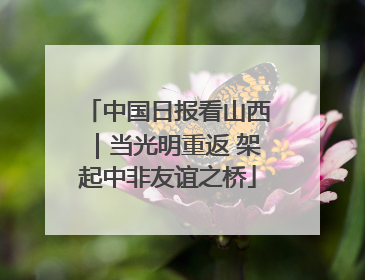 中国日报看山西｜当光明重返 架起中非友谊之桥