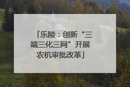 乐陵：创新“三端三化三网”开展农机审批改革