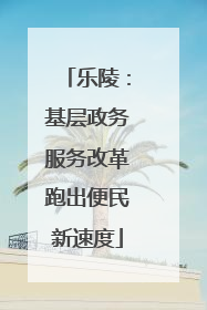 乐陵：基层政务服务改革跑出便民新速度