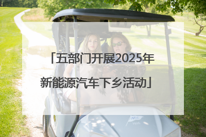 五部门开展2025年新能源汽车下乡活动