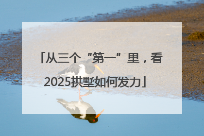 从三个“第一”里，看2025拱墅如何发力