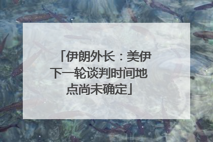 伊朗外长：美伊下一轮谈判时间地点尚未确定