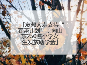 友邦人寿支持“春蕾计划”，向山东250名小学女生发放助学金