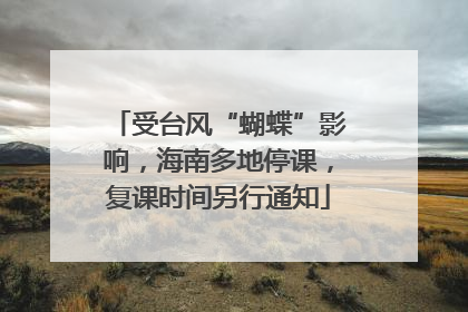 受台风“蝴蝶”影响，海南多地停课，复课时间另行通知