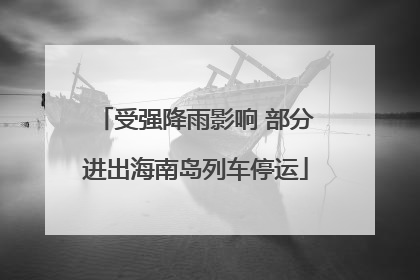 受强降雨影响 部分进出海南岛列车停运