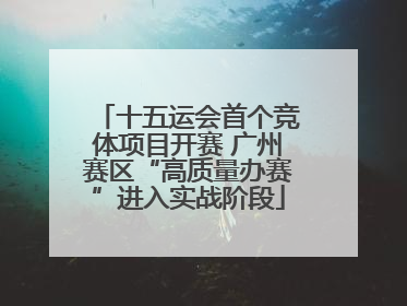 十五运会首个竞体项目开赛 广州赛区“高质量办赛”进入实战阶段