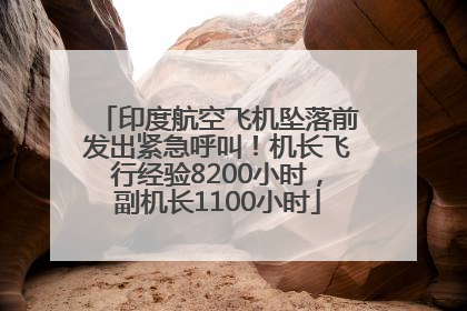 印度航空飞机坠落前发出紧急呼叫！机长飞行经验8200小时，副机长1100小时
