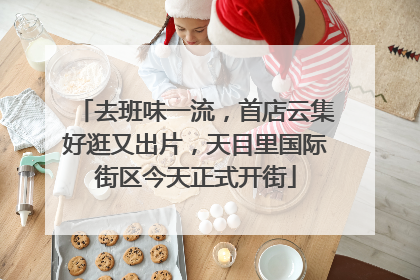 去班味一流，首店云集好逛又出片，天目里国际街区今天正式开街