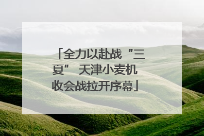 全力以赴战“三夏” 天津小麦机收会战拉开序幕